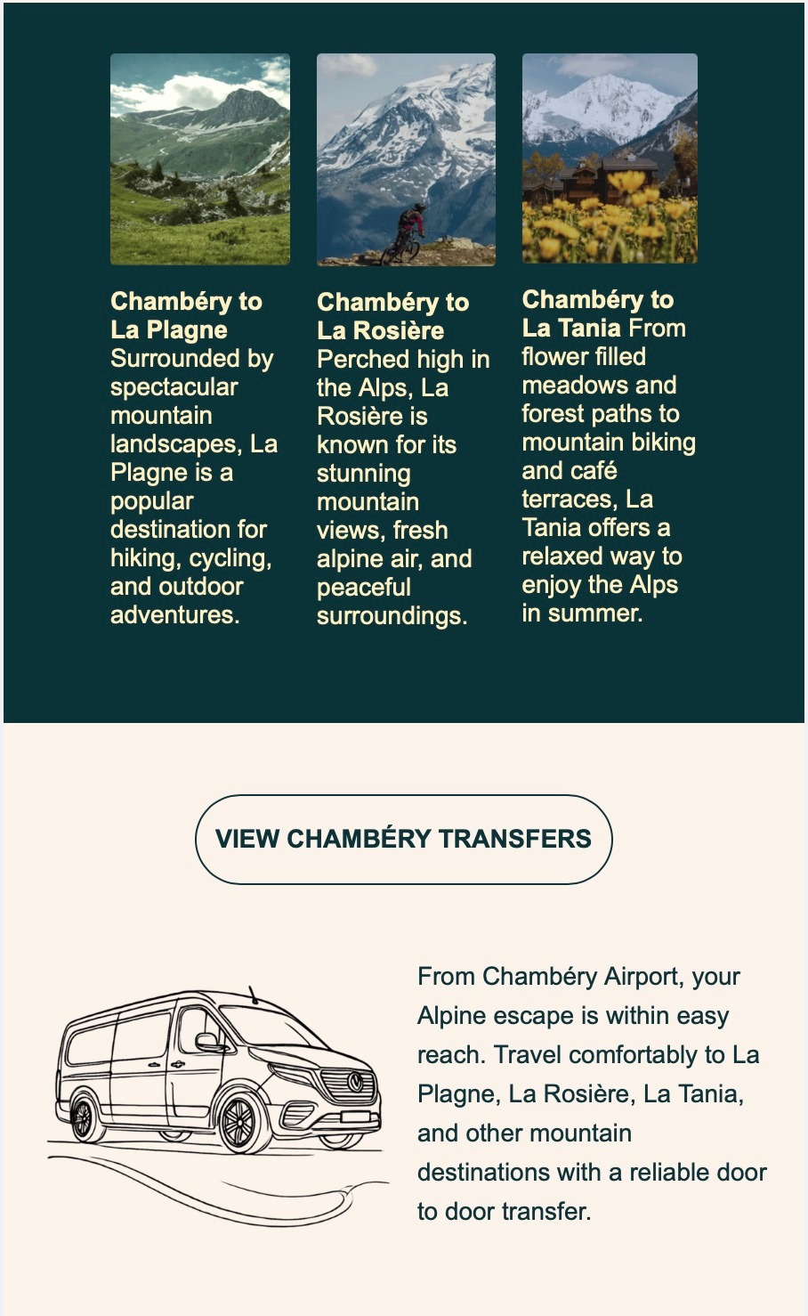Content and CTA newsletter