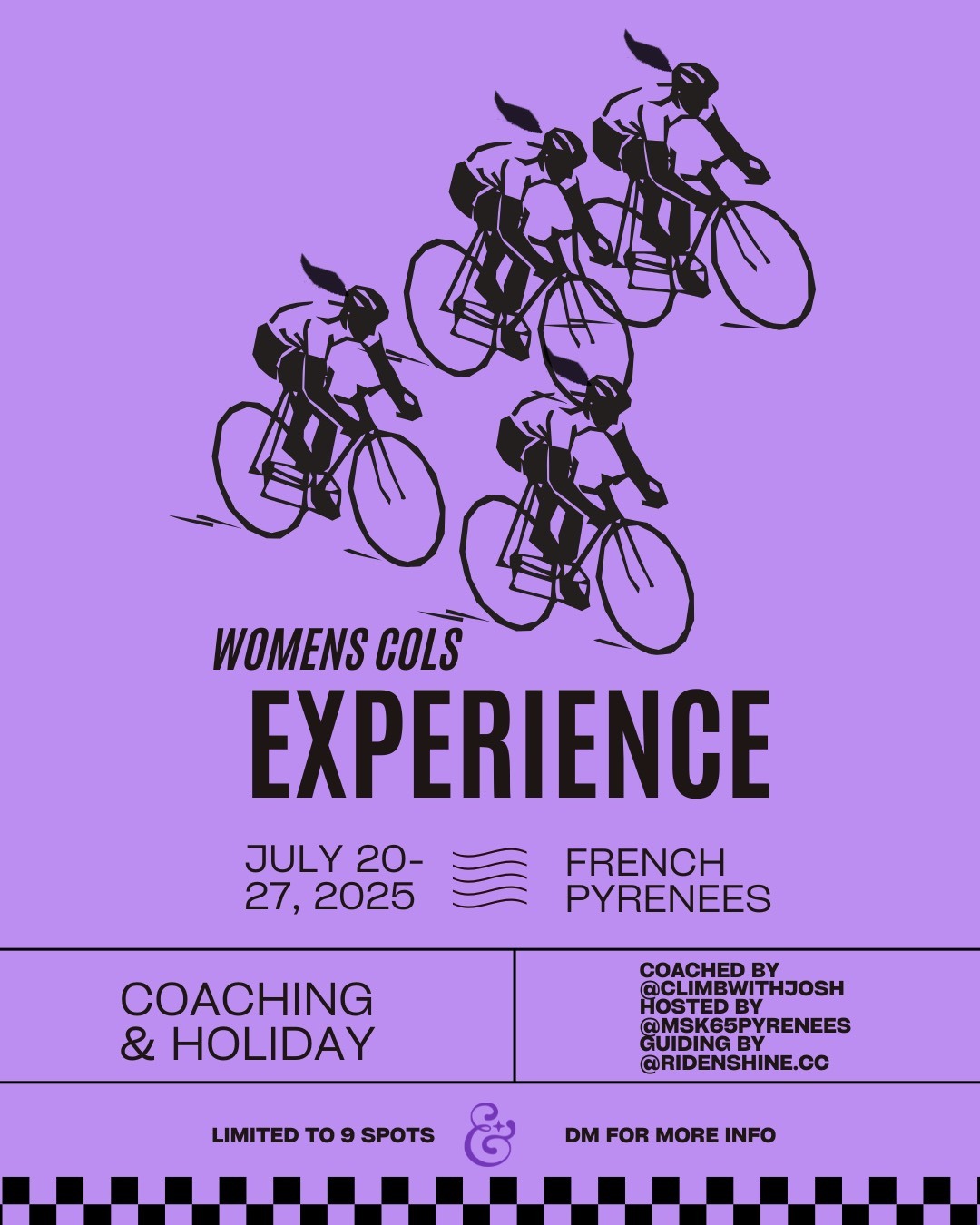 Women on bikes — Womens Cols Experience